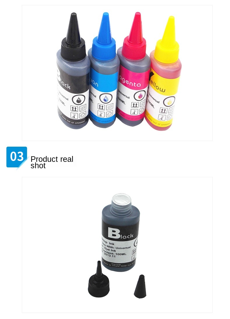 Cartridge Ink Refill Universal Dye Ink 100ml For CAN MP288 MP236 MP259 MG3080 MG3680