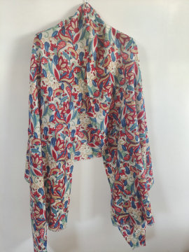 Worst Cashmere Blended with Silk Printed Shawl