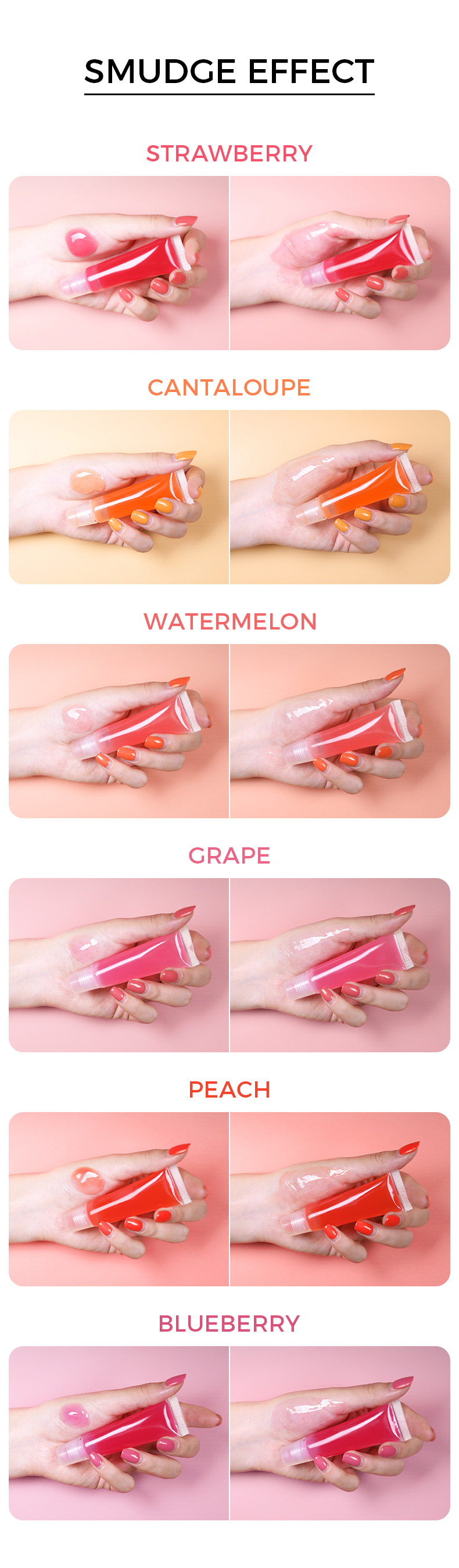 Waterproof Clear Vegan Kids Fruit lipgloss lip stain