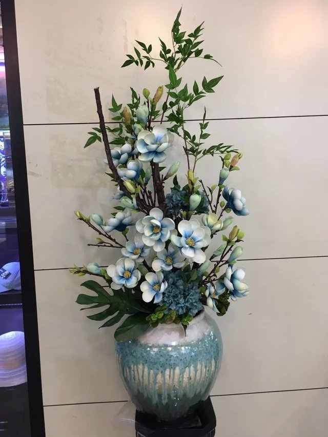 blue artificial flower-1