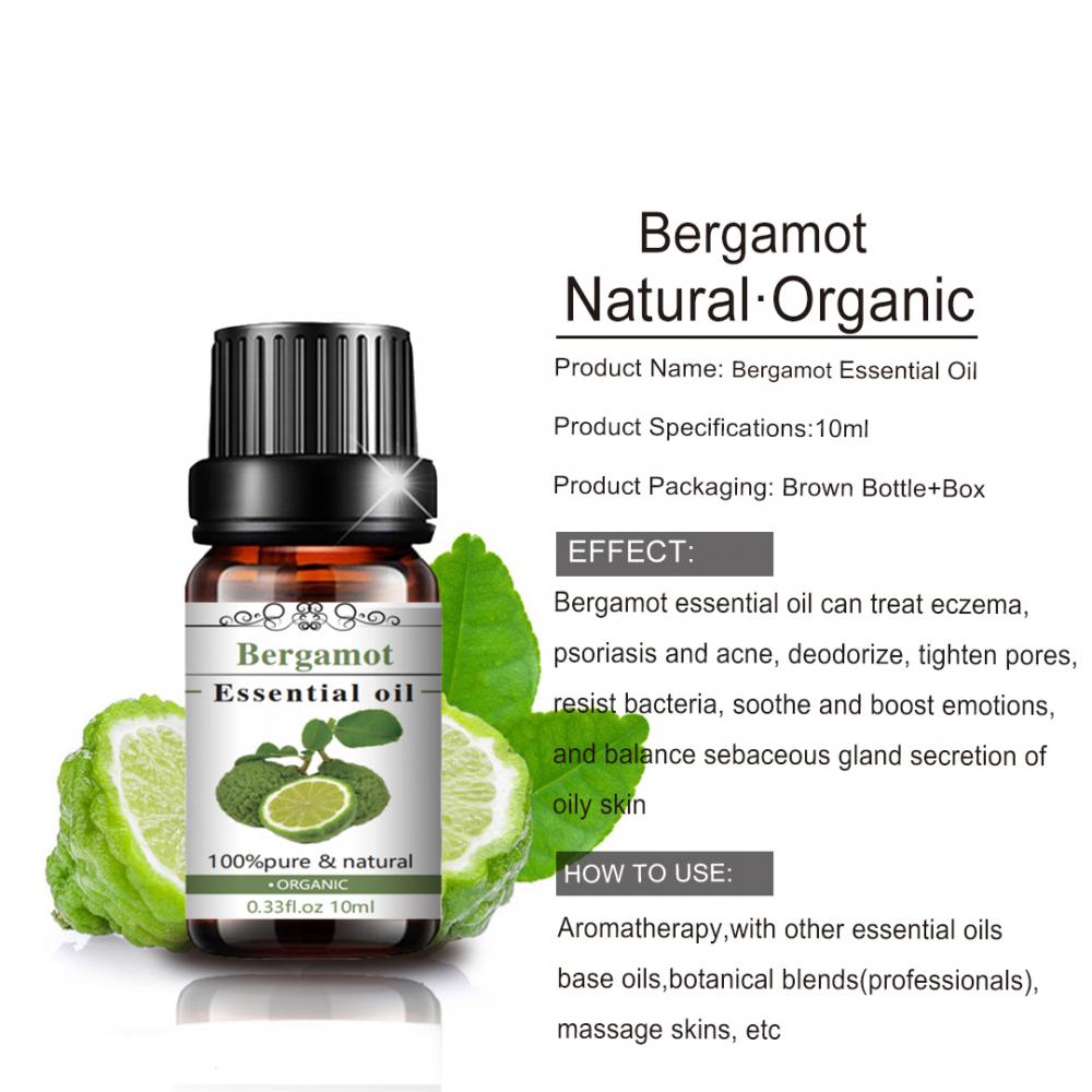 Bergamot de bergamota 100% natural Óleo de cuidados com a pele da pele