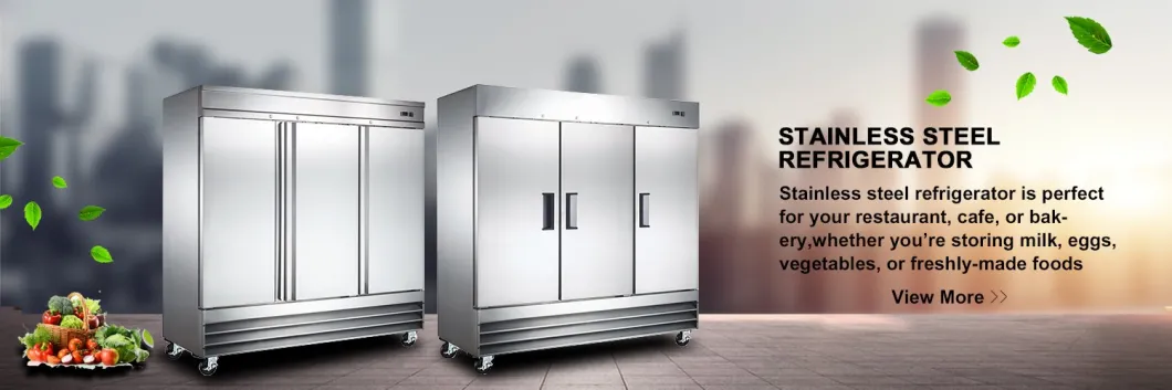 Stainless Steel 430 Restaurant Kitchen Refrigeration Equipment Reach in Refrigerators