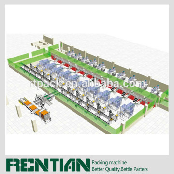 Automatic Case-Packing Palletizing solution production line