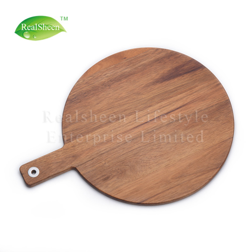 Square Round Paddle Acacia Wood Pizza Board