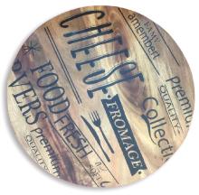 Round Acacia Wood Chopping Block With Custom Printing