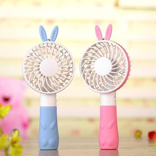 Cute rabbit cartoon fan pink colorful mini