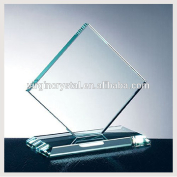 Noble Blank Jade Square Jade Glass Awards Plaque With Glass Base For New Year Awards