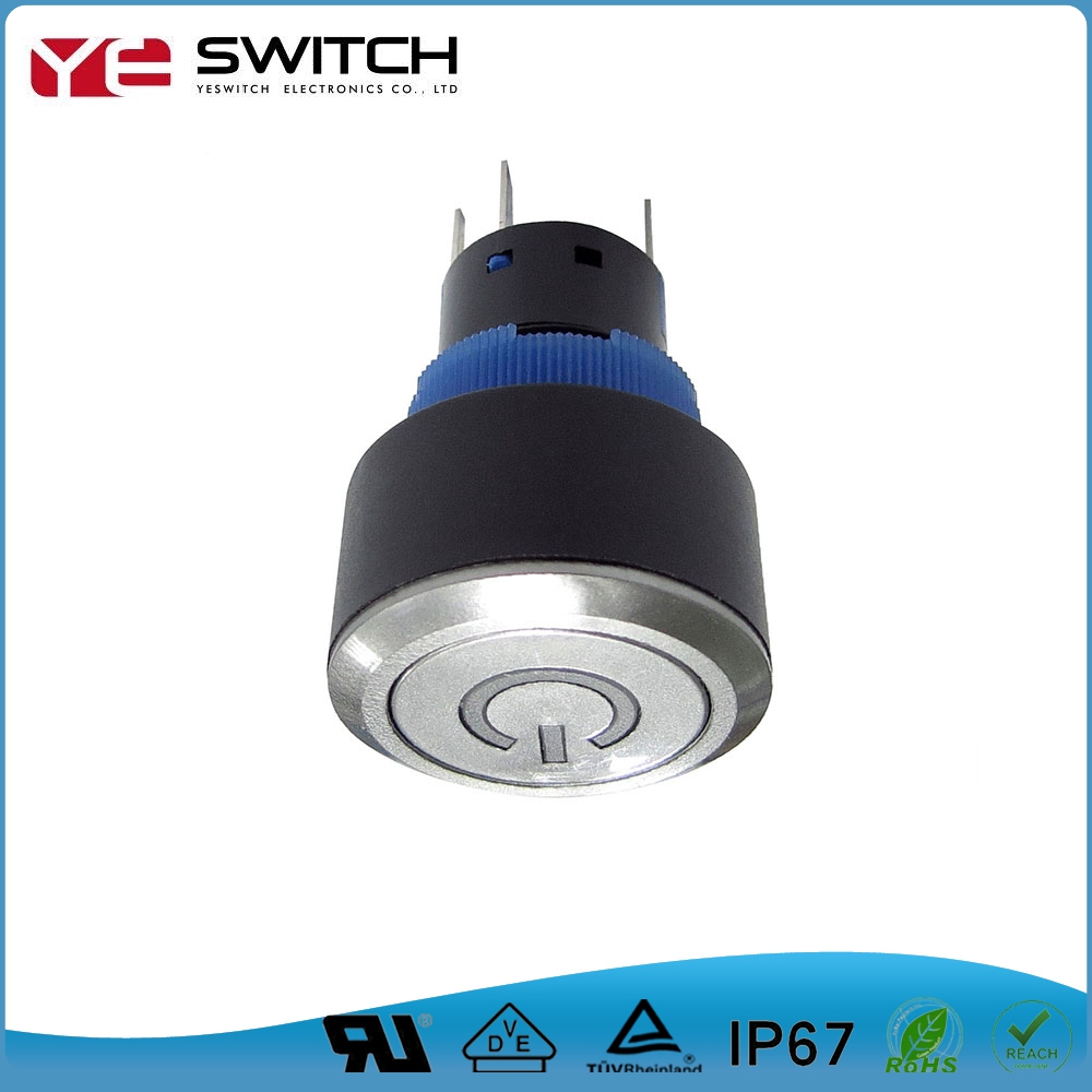 22mm dot-switch رأس كبير مستدير زر