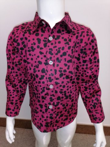 Kids cotton spandex print long sleeve shirt