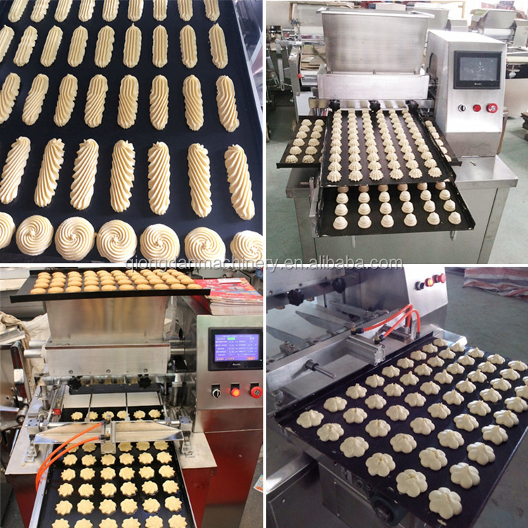 Automatic small cookies depositor machine two color maker 3D mini biscuit forming machine for commercial use price for sale