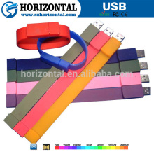 100% Full Capacity bracelet usb wristband usb flash memory stick with Customize logo