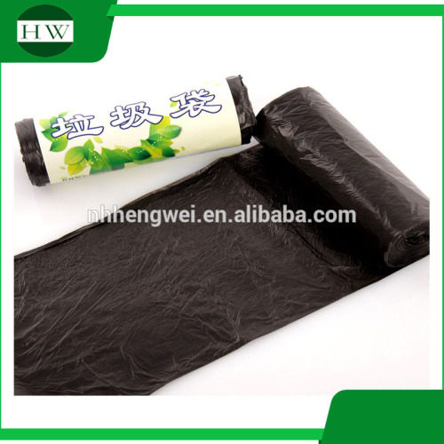 black disposable bin liner refuse sacks plastic trash garbage plastic rubbish bags flat bag on roll hdpe rubbish bin liner