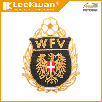 Eagle plain embroidered badge, high quality custom embroidery badge