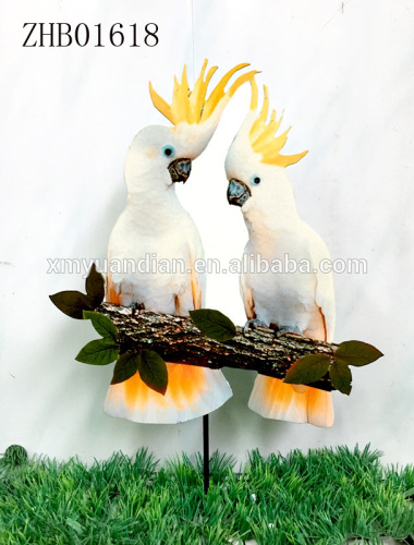 2016 parrot style metal garden decoration crafts