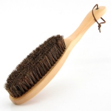 All Natural Wooden Handle Horse Hair Brush for Clothes, Hats, and Beds
