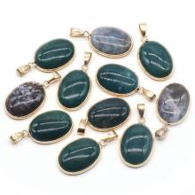 Oval Fancy Jasper Pendant for Making Jewelry Necklace 18X25MM