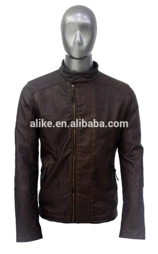 ALIKE men jacket pu jacket garment dye jacket