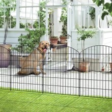 Grey Vinyl Powders Coated Fence Panels for Gardens and Parks