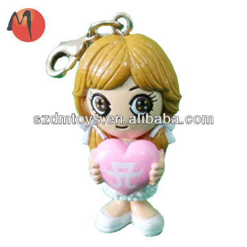 mini cute girl figure cartoon character keychain