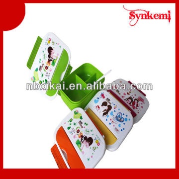 Food grade plastic container with divider