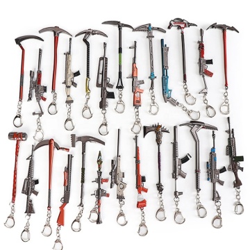 Wholesale Metal Game Hoe Pick Weapon Keychain - 12cm