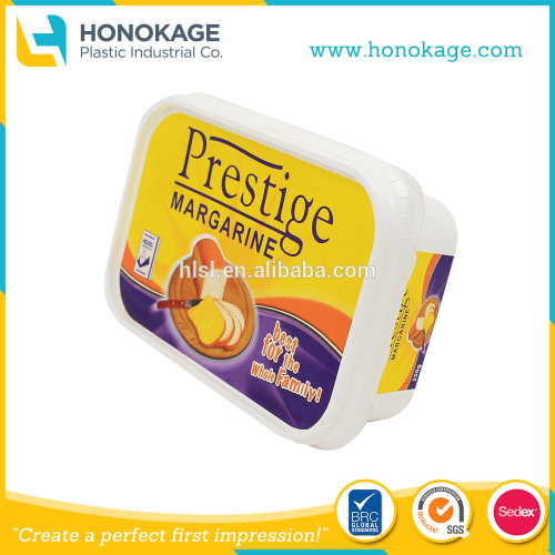 250g IML Rectangle Margarine Container, Soft Tub Margarine with Food Grade Packaging Supplier