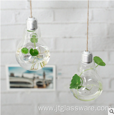 Small Hanging Clear Glass Teardrop Vase Irregular Terrarium