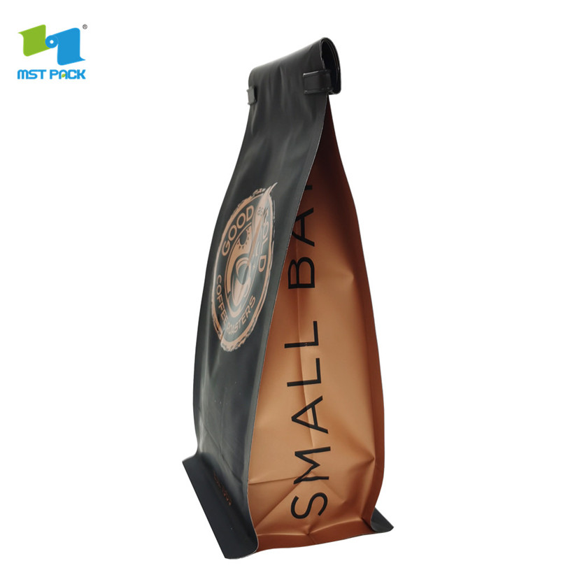 Black matte kraft stand up foil food zipper pouch