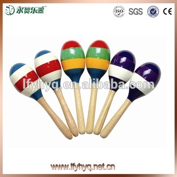 Musical Toys M9 wooden Maracas(colors vary)