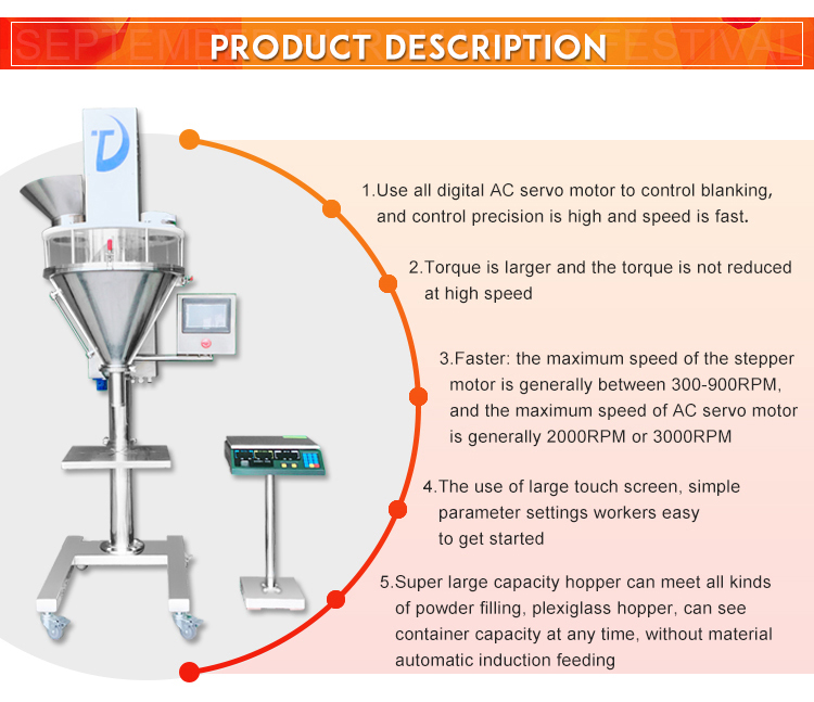 High quality semi-automatic flour/milk powder/coffee powder packing machine