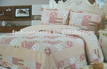 Cheap patchwork quilt wih border/cotton bedspread patchwork