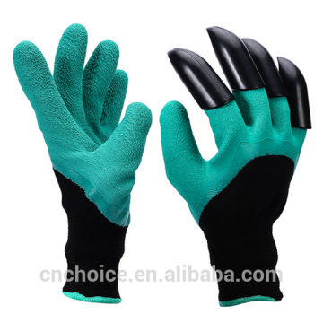 Garden Digging Planting Gloves with claws on Right Hand for Digging and Planting