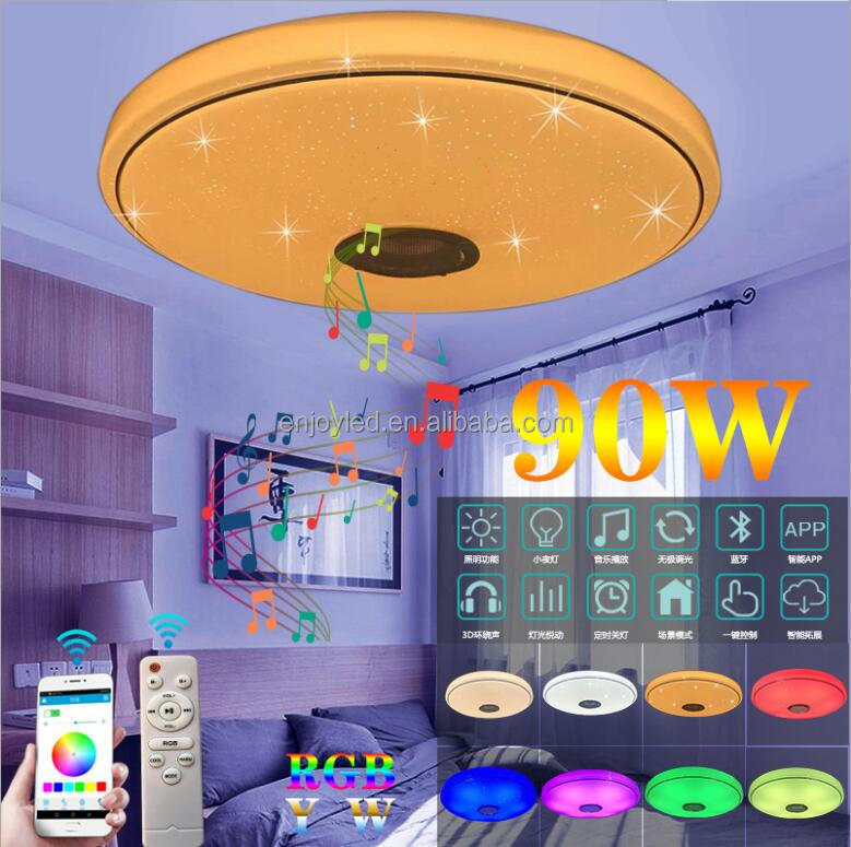 Intelligent BT music lamp WiFi modern simple children's room study bedroom lamp LED ceiling lamp