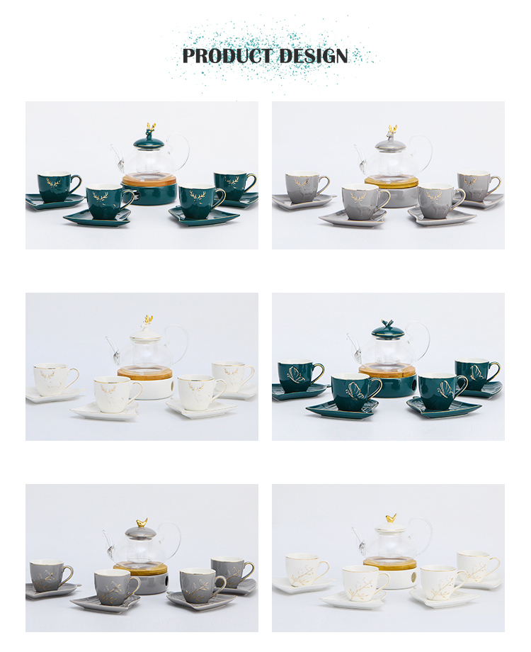 Best Selling Handmade Ceramic Tea Set Coffee Handle Feature Eco Material Natural Origin Type Ceremony coffee & tea sets