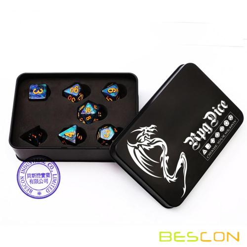 Customized Printing Black Tinbox for Dice