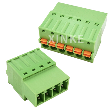 3.81mm Pitch Solderless Free-Hanging Spring Cage Male Terminal Header Tool-Free Press Connection, Industrial Panel Mount