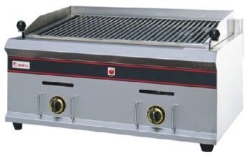 Gas lava rock grill