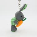 Rubbit شكل عاكس keychain