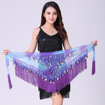 Tassels sequins colorful fashion beaded triangles hip wraps belts