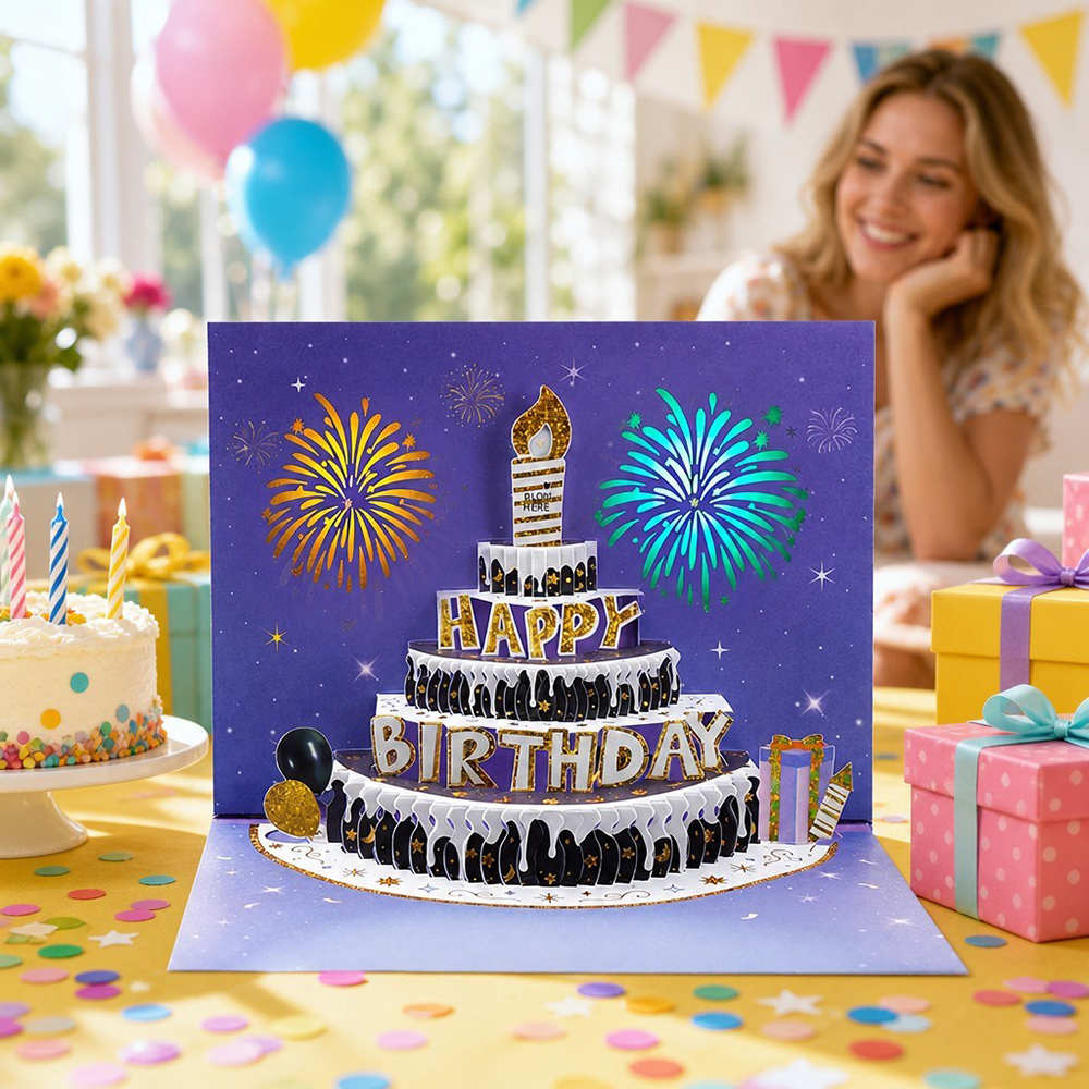 поздравителна картичка със сензор за удар blow sensor greeting card