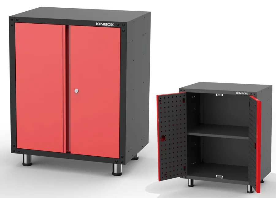 Kinbox 11PCS Hot Selling Tool Garage Storage Cabinet with Door From China