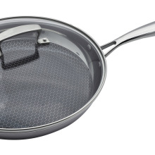 18/10 Stainless Steel Non-Stick Tri-Ply Fry Pan with Coating