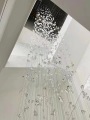 decoración de villa cristal de vidrio de piedra lámpara de lámpara de escalera de espiral