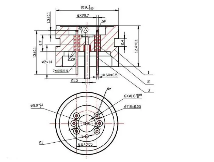 Factory OEM Hermetic Seal Glass to Metal Seal Header ISO Ce RoHS