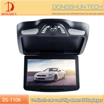 11.6 inch Flipdown DVD with USB port, SD/MMC/MS port, Game system, IR transmitter, speaker