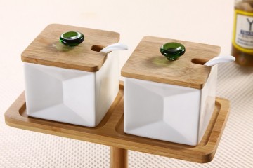 ceramic mini condiment jar pot