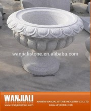 Round& Different Style Carved Garden Stone Flowerpot