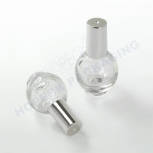 glass nail polish bottle with plastic cap