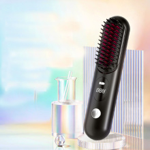 2024 New Best Negative Ion Hot Comb Electric Mini Hair Straightener for Ladies