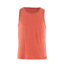 Women's Solid Color Merino Wool Thermal Crew Neck Sleeveless Vest
